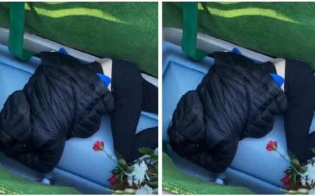 Shock as Side chick jumps into her lover's grave during a burial ceremony