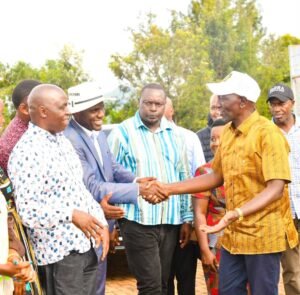Douglas Ogari With HE President Ruto at Suneka Airstrip